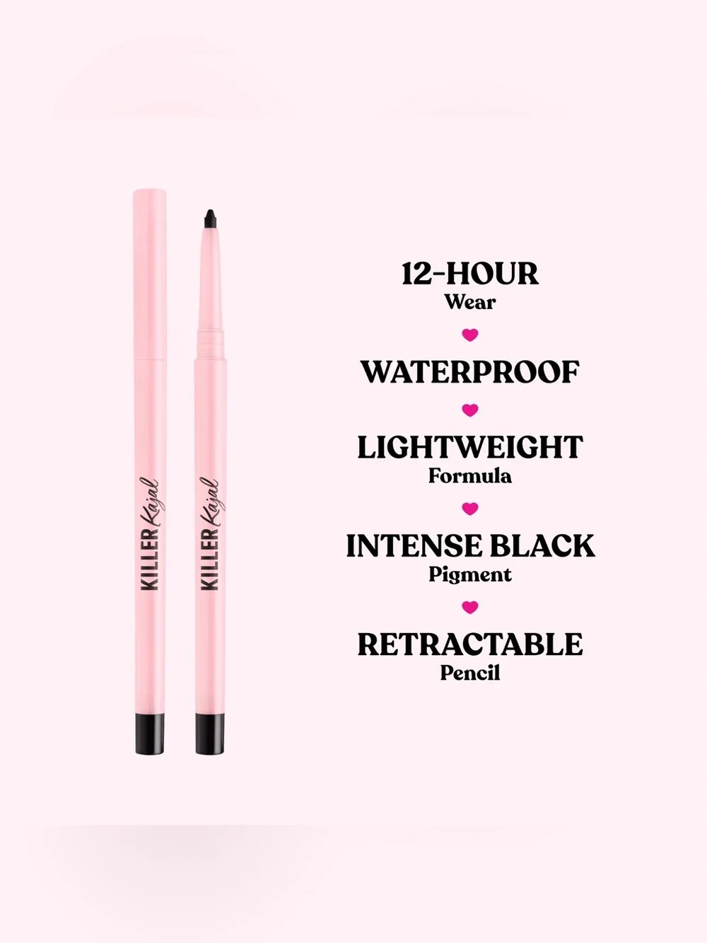 Too Faced Killer Eyeliner Duo - Kajal & 36 Hr Gel Waterproof Liner - Black, NEW - Picture 11 of 12